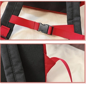 Detailansicht der verstärkten Schultergurte und robusten Kunststoffschnallen am Kinderrucksack