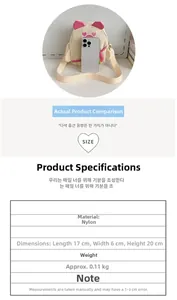 Spécifications détaillées de la taille du sac bandoulière Capybara en nylon avec dimensions