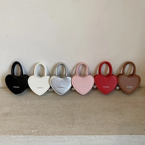 Mini Sac À Épaule En Forme De Cœur Cuir PU Sangle Chaîne Sac À Bandoulière Pour Filles Mode Doux