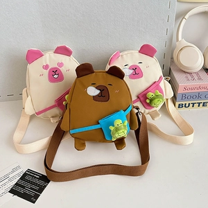 Sac Bandoulière Kawaii En Forme D'animal Dessin Animé Nylon Léger Petit Sac À Épaule Avec Pendentif Tortue Pour Femmes Filles