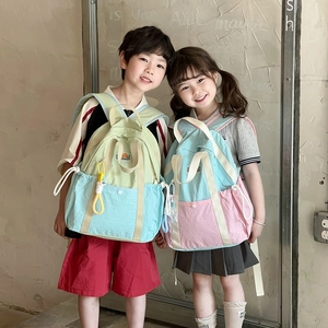 Kids lightweight colorblock backpack with large capacity for travel and school