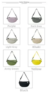 Sélection de sacs bandoulière en nylon en sept couleurs vives pour enfants