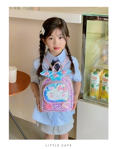 Détails du sac à dos sirène à paillettes avec étoile de mer et coquillage pour enfant