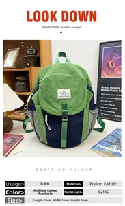 Spécifications détaillées de taille pour le sac à dos enfant en nylon de 28x16x36cm