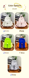 Vertical grid display showing the five available colors of the kids outdoor backpack