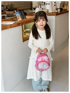 Toddler girl sequin backpack featuring 3D butterfly applique and rainbow glitter details