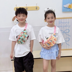 Sac banane enfant imprimé ours dessin animé avec bandoulière réglable rose mixte