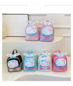 Collection de sacs à dos pailletés pour enfants avec queues de sirène en six coloris