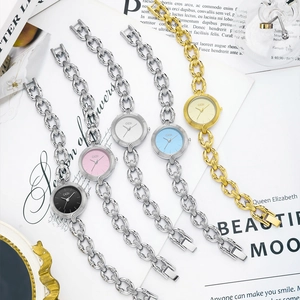 Elegant GEDI women's chain watch set in five colors with stylish minimalist dial design