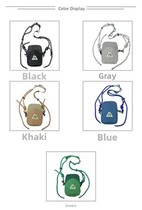Aperçu des mini sacs bandoulière en nylon avec sangles tressées et logo montagne