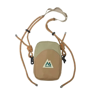 Petit sac bandoulière en nylon pour enfants avec design color-block et logo de montagne