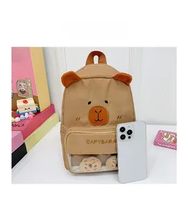 Size comparison of Capybara backpack for toddlers with a smartphone for scale reference
