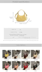 Detailed size guide for the mini pleated PU leather shoulder bag for girls