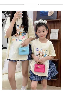 Mini cross-body bags for kids featuring luxury padlock design and vibrant colors
