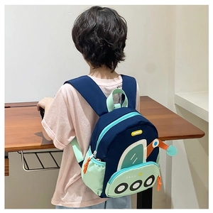 Sac à dos pour bambins en forme de bus avec bretelles rembourrées en bleu et vert