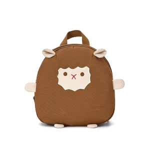 Détail du sac à dos animal mignon montrant la texture en toile et les coutures soignées