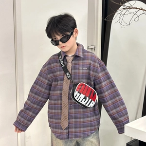 Kids trendy color-block round crossbody bag with fashion strap for boys and girls