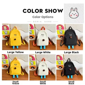 Confronto dettagliato di colori e dimensioni degli zaini a cucciolo in giallo, bianco e nero