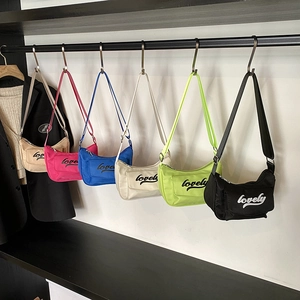 Kids Crossbody Bag Nylon Letter Embroidery Casual Sporty Fashionable Shoulder Pack For Boys And Girls