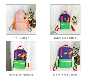 Comparaison détaillée des options de couleurs rose et bleu marine pour les sacs d'école