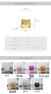 Spécifications de taille et sept options de couleur pour sac bandoulière laser enfant