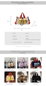 Sac seau en toile à cordon avec guide des tailles et diverses options de couleurs