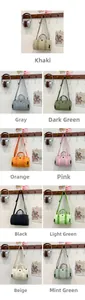 Detailed view of kids nylon cylinder bags available in nine vibrant contrast colors