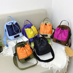 Sac Bandoulière Enfant Nylon Léger Cordon Étanche Voyage Extérieur Sac Messager Épaule Pour Garçons Filles