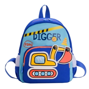 Sac à dos enfant avec motif pelleteuse de dessin animé pour garçons et filles