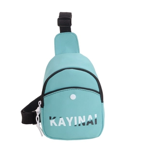 Teenager boys mint green crossbody sports bag with bold KAYINAI letter print