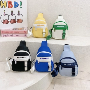 Kids Chest Bag Nylon Adjustable Strap Letter Print Casual Sporty Crossbody Waist Pack For Boys Girls