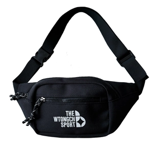 Sac bandoulière noir pour enfants avec lettrage blanc et sangle réglable pour garçons et filles