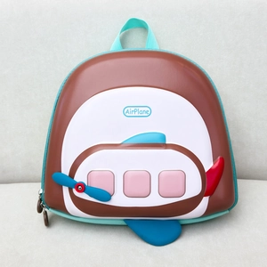 Cute cartoon airplane EVA hard shell toddler backpack for kindergarten boys and girls