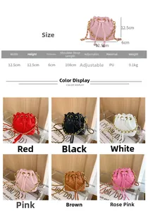 Guide des tailles détaillé pour sac seau enfant matelassé avec dimensions 12,5x12,5x6 cm