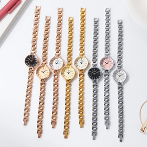 GEDI minimalist quartz watches for women with steel bracelet bands in various colors