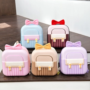 Kids Backpack EVA Hardshell Oxford Cloth Bowknot Lightweight Kindergarten School Bag For Girls Sweet Fashion