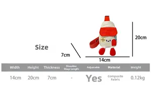 Guide des tailles pour sac de poitrine enfant maison avec détails de 14cm largeur et 20cm