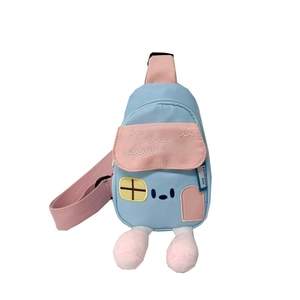 Sac bandoulière dessin animé pour enfants en forme de maison avec pieds en peluche doux