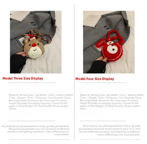 Tableau des tailles détaillé pour les sacs de Noël en crochet faits main pour enfants