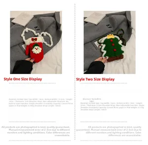 Guide des tailles pour sacs en tricot Père Noël et sapin de Noël avec mesures précises