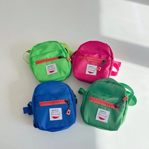 Kids Mini Crossbody Bag Nylon Lightweight Small Square Messenger Bag Trendy Street Style For Boys Girls