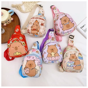 Divers imprimés Capybara mignons sur sacs de poitrine pour enfants en plusieurs coloris