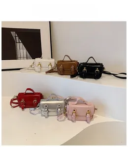 Detailed display of vintage oil wax leather mini satchel bags in multiple vibrant colors