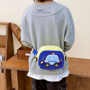 Sac de poitrine pour enfants avec voiture de dessin animé et sangle réglable