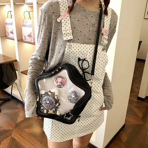 Sac Ita noir en forme d'étoile avec fenêtre transparente pour badges et accessoires
