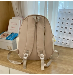 Detail of backpack back with breathable straps and hidden anti-theft zipper pocket