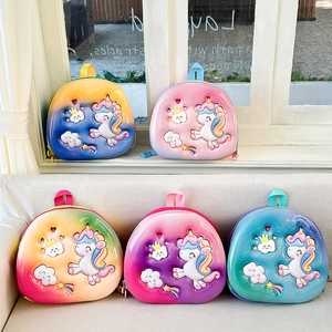 Kids Backpack Unicorn 3D Hard Shell EVA Oxford Breathable Toddler Preschool School Bag Cartoon Cute Girls Boys