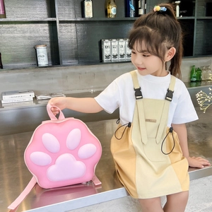 Sac à dos patte de chat rose pour enfants avec coussinets 3D pour la maternelle