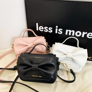 Mini Sac À Main Pour Filles Sac À Bandoulière En Cuir PU Gros Nœud Accessoires De Mode Quotidiens Pour Enfants