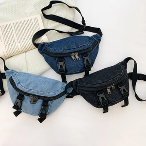 Borsa Da Petto In Denim Per Bambini Marsupio Con Tracolla Regolabile Borsa A Tracolla Casual Ragazzi Ragazze